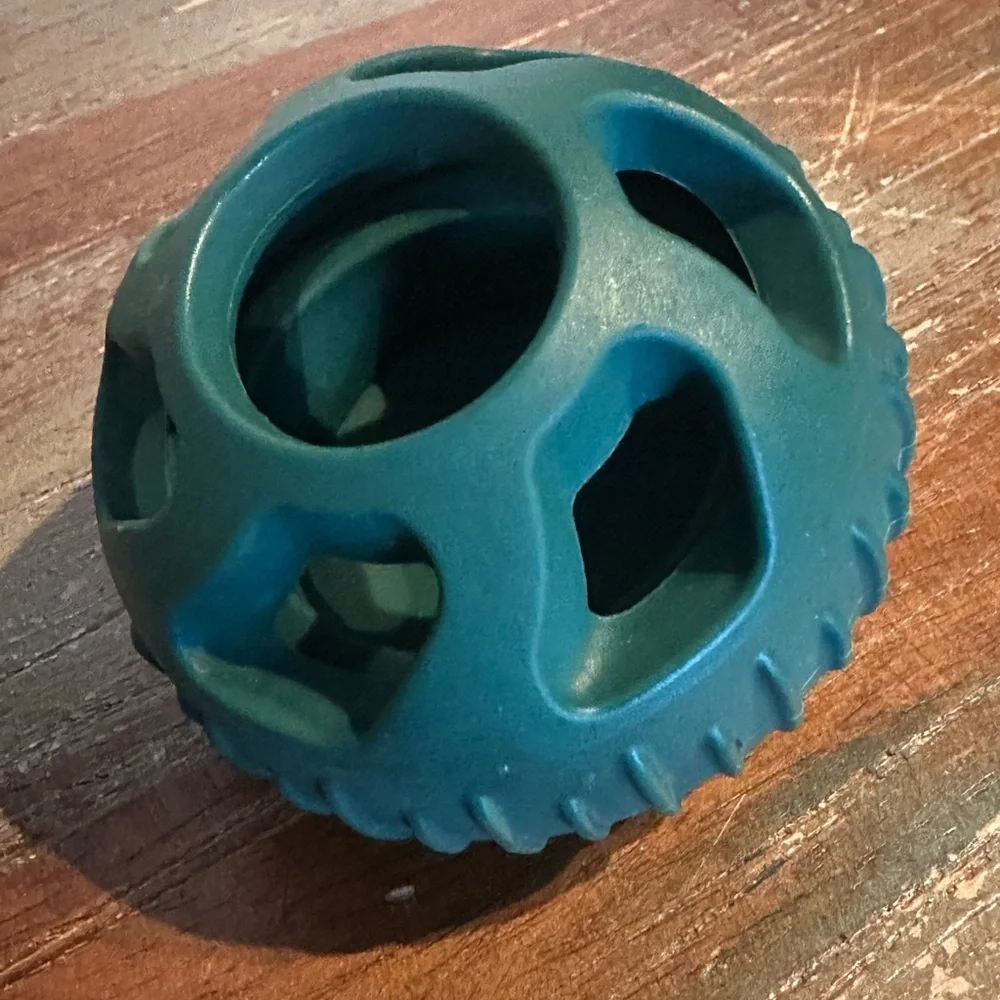 Dog treat dispenser ball
